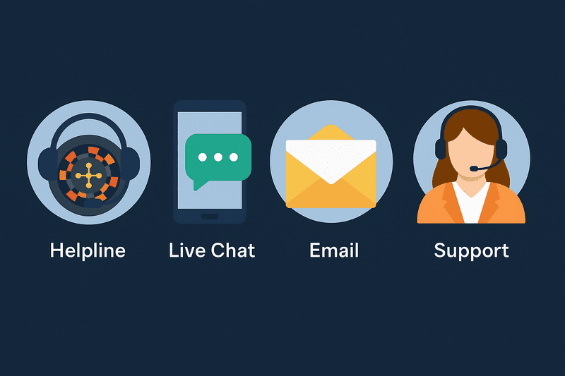 Apoio rápido ao cliente por chat e email